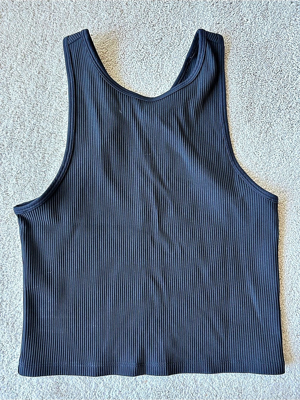 Athleta Ribbed Tank Top in Black Size Small Like New